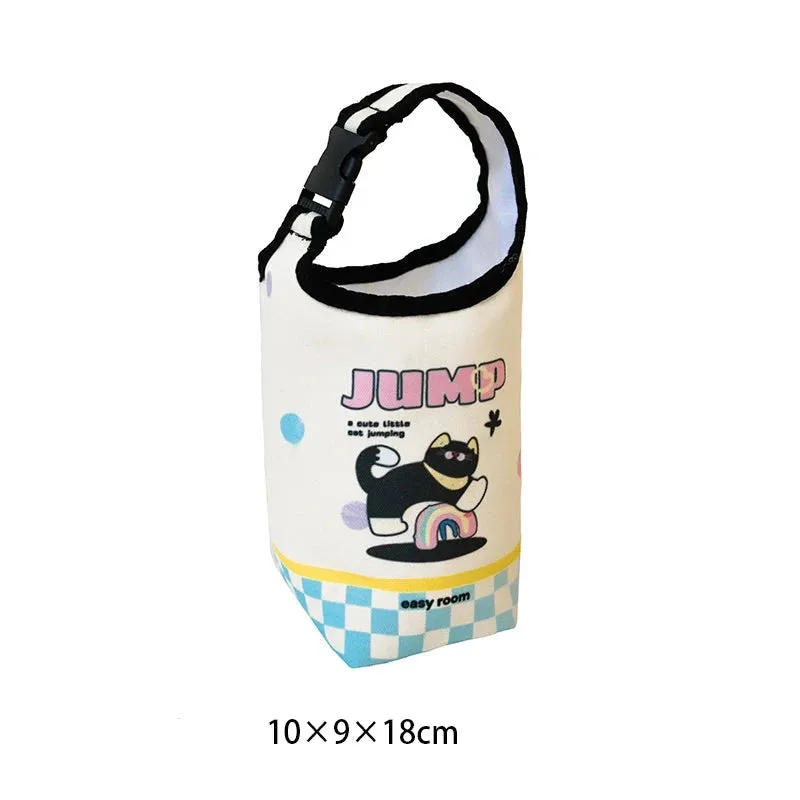 Cute Cartoon Water Cup Cover - Portable Thermos Protector Bag