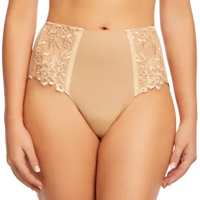 Dahlia Hi Cut Brief - Crème Caramel