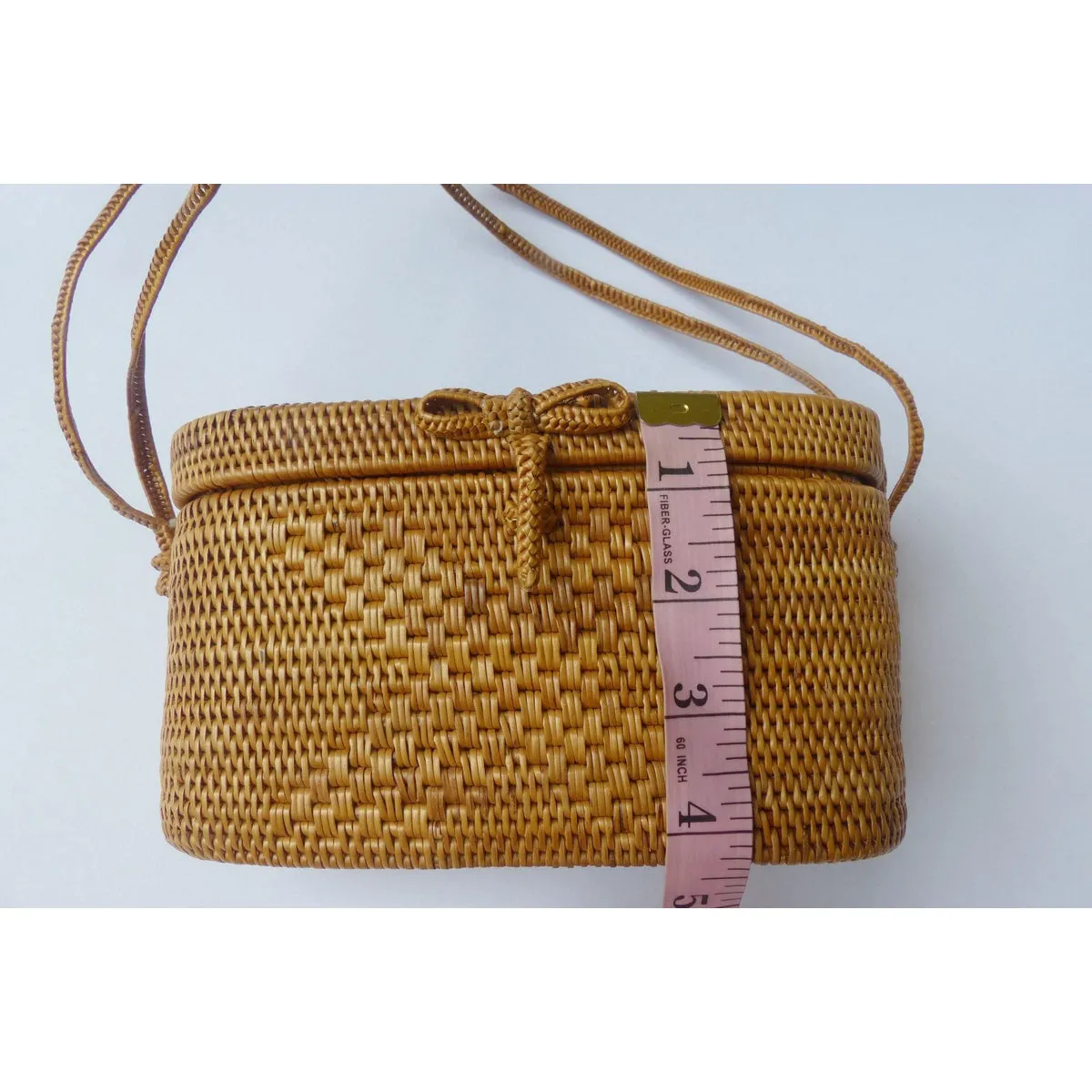 Decorated Wicker Basket Bag