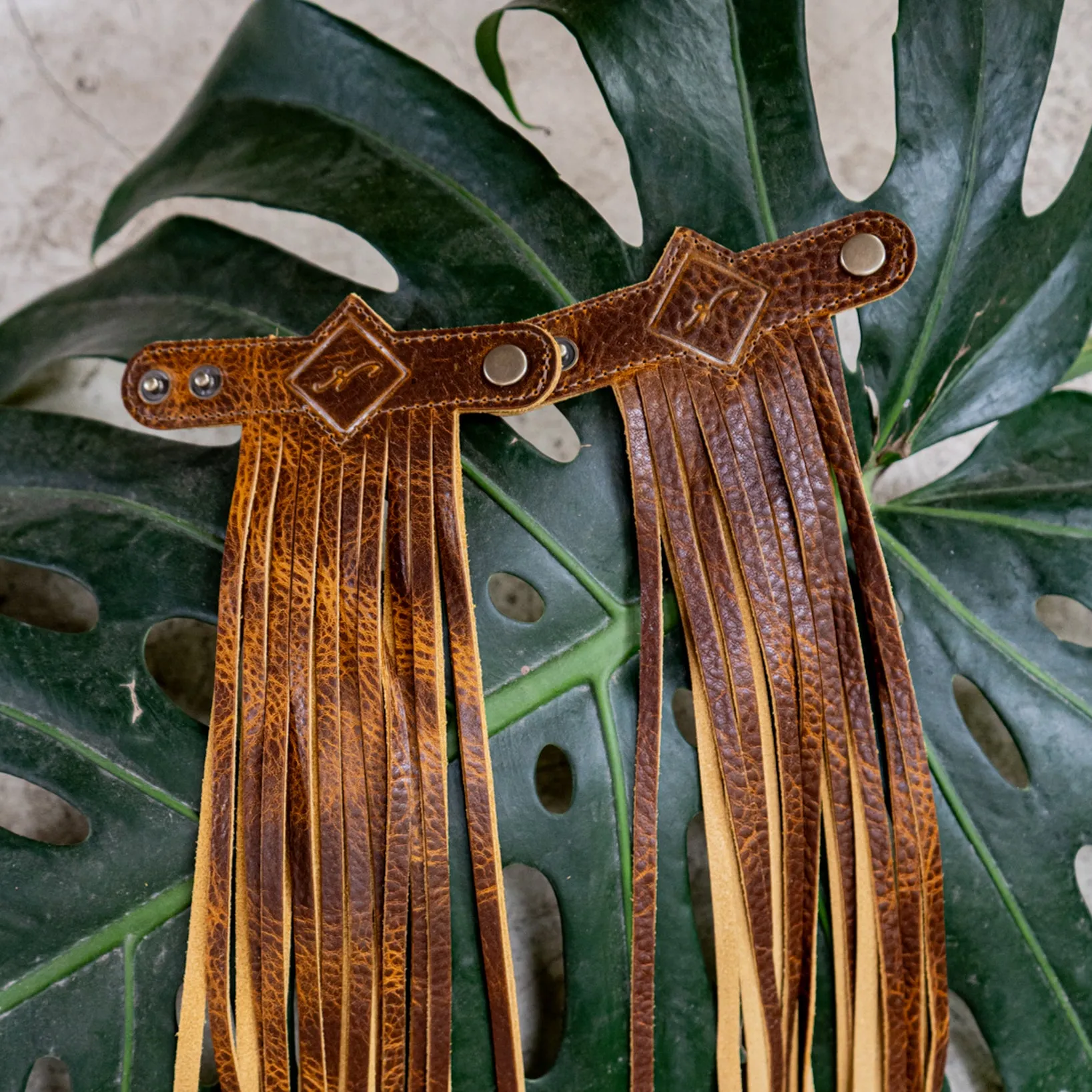 DIAMANTE FRINGE TASSEL - WRANGLER LEATHER - SET OF 2