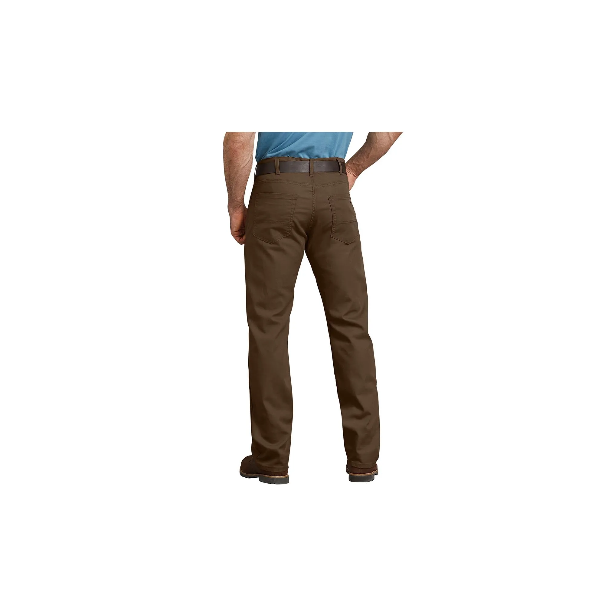 Dickies Flex Regular Fit Straight Leg 5 Pocket Pants Stonewashed Timber Brown