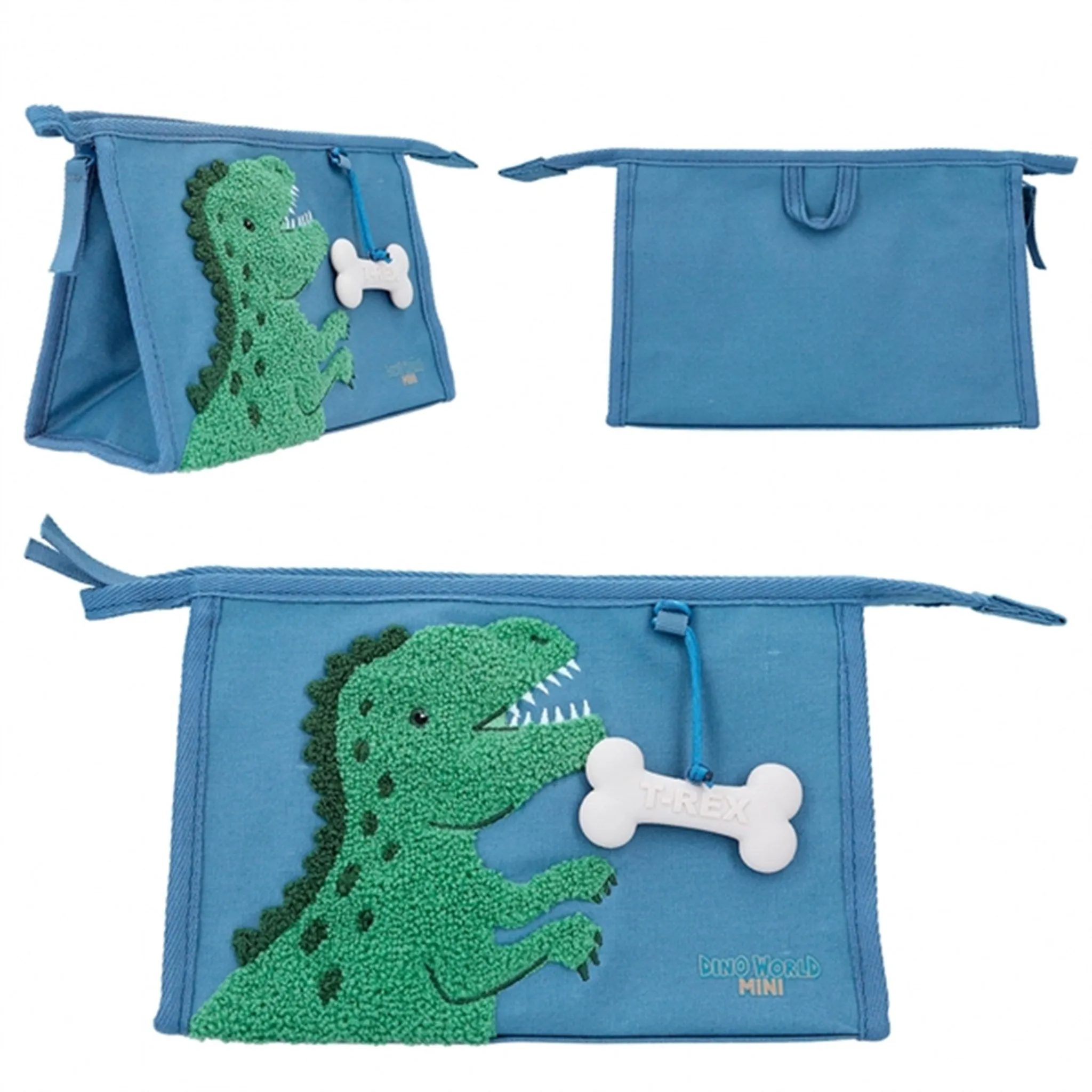 Dino World Washbag Blue Dino Mini