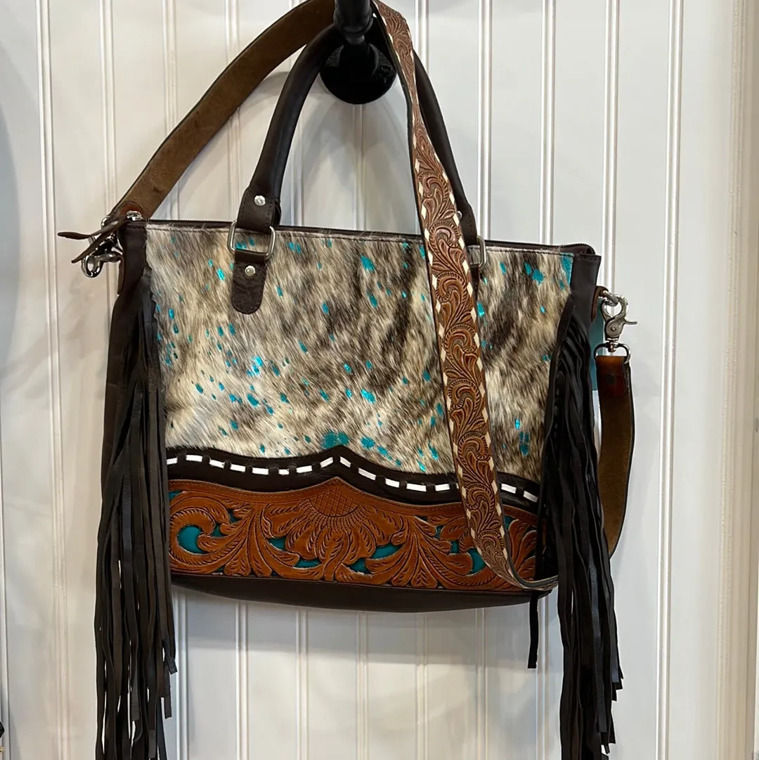 Dolly Tooled Fringe Purse