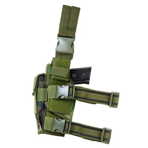 Drop Leg Tactical Holster - Woodland Camo