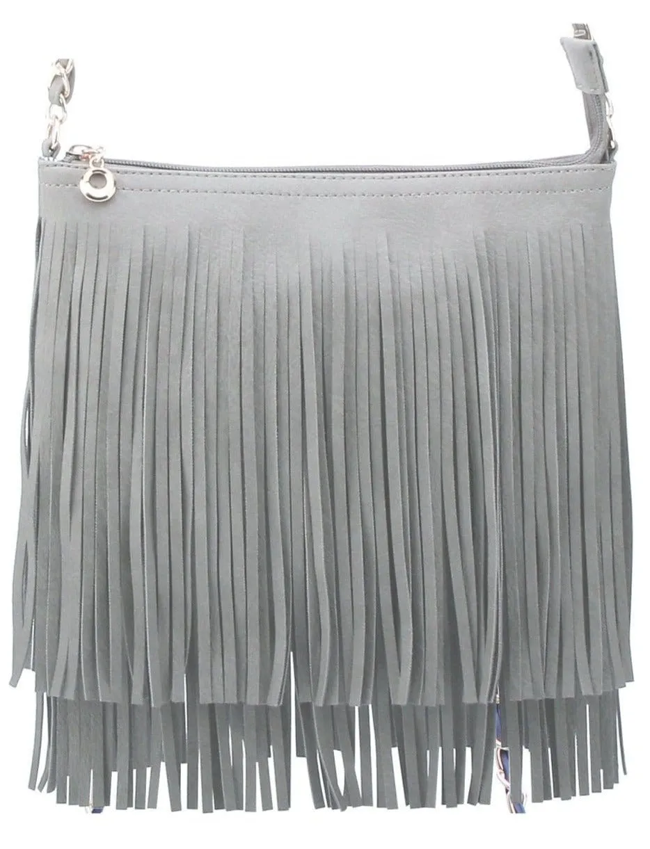 E031 Samantha Fringe Crossbody Bag