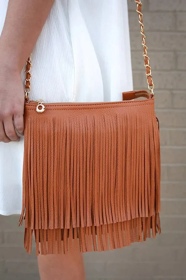 E031 Samantha Fringe Crossbody Bag