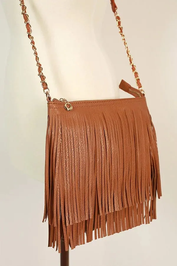 E031 Samantha Fringe Crossbody Bag