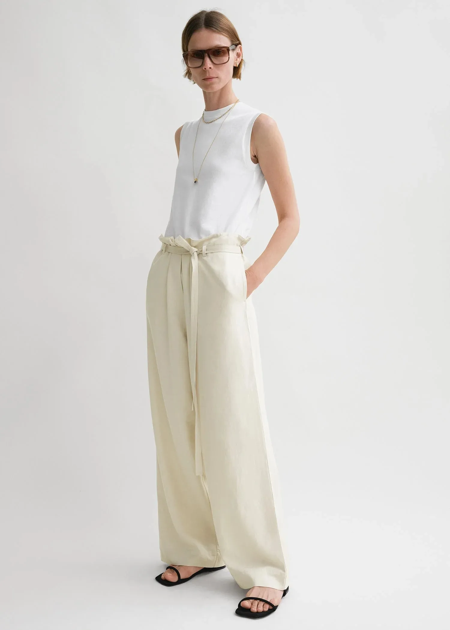 Fluid Tie-Waist Trousers