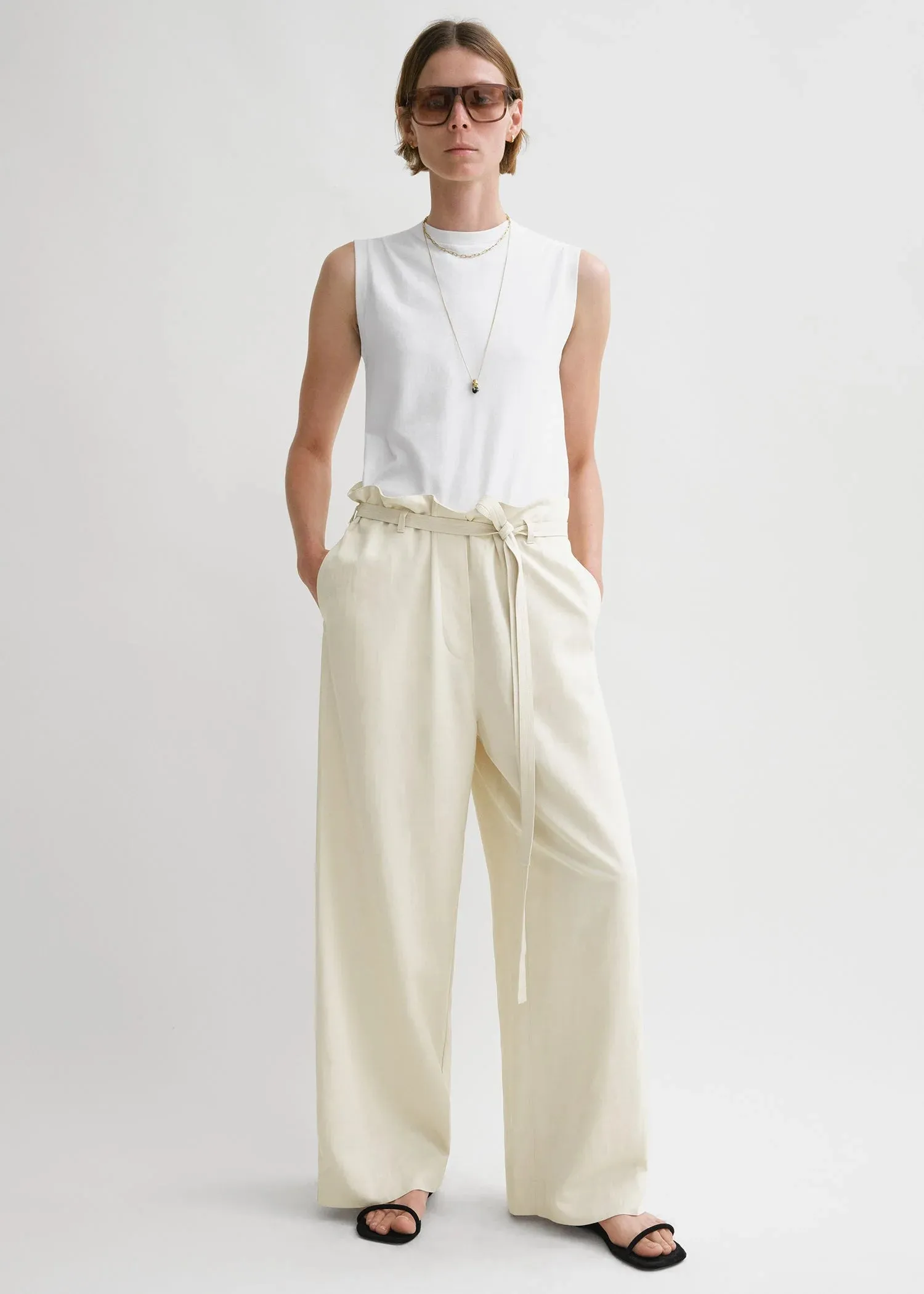 Fluid Tie-Waist Trousers