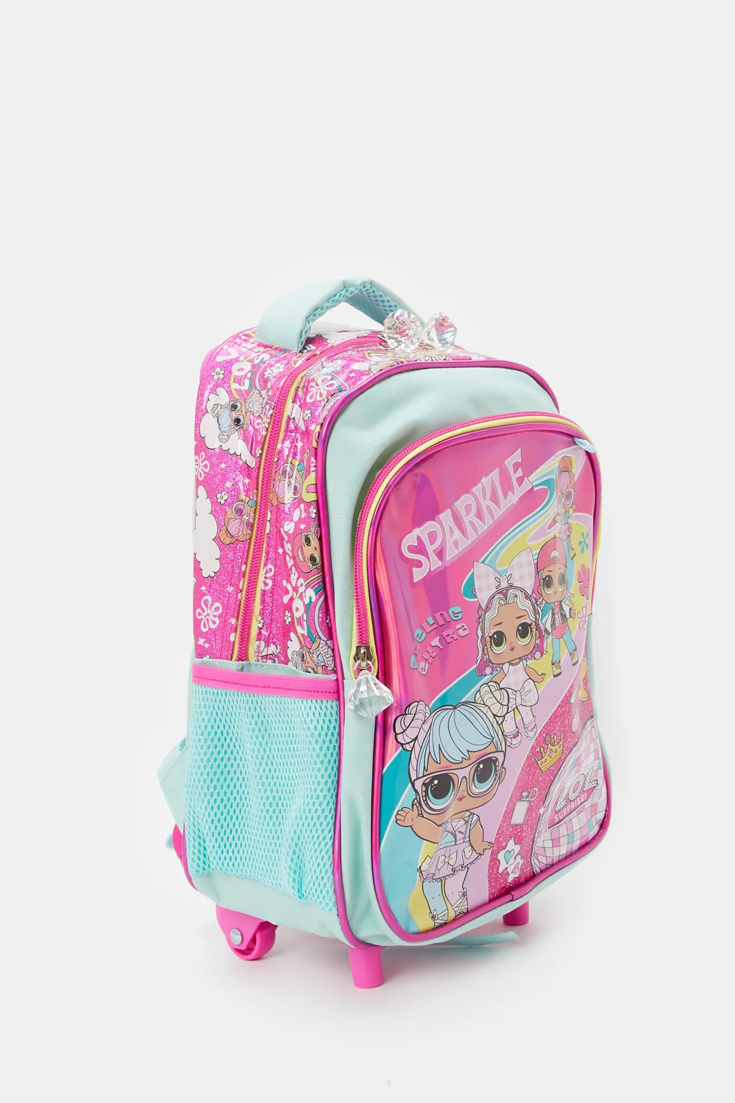 Girls Pink Lol Surprise School Trolley Bag (13 Inch)