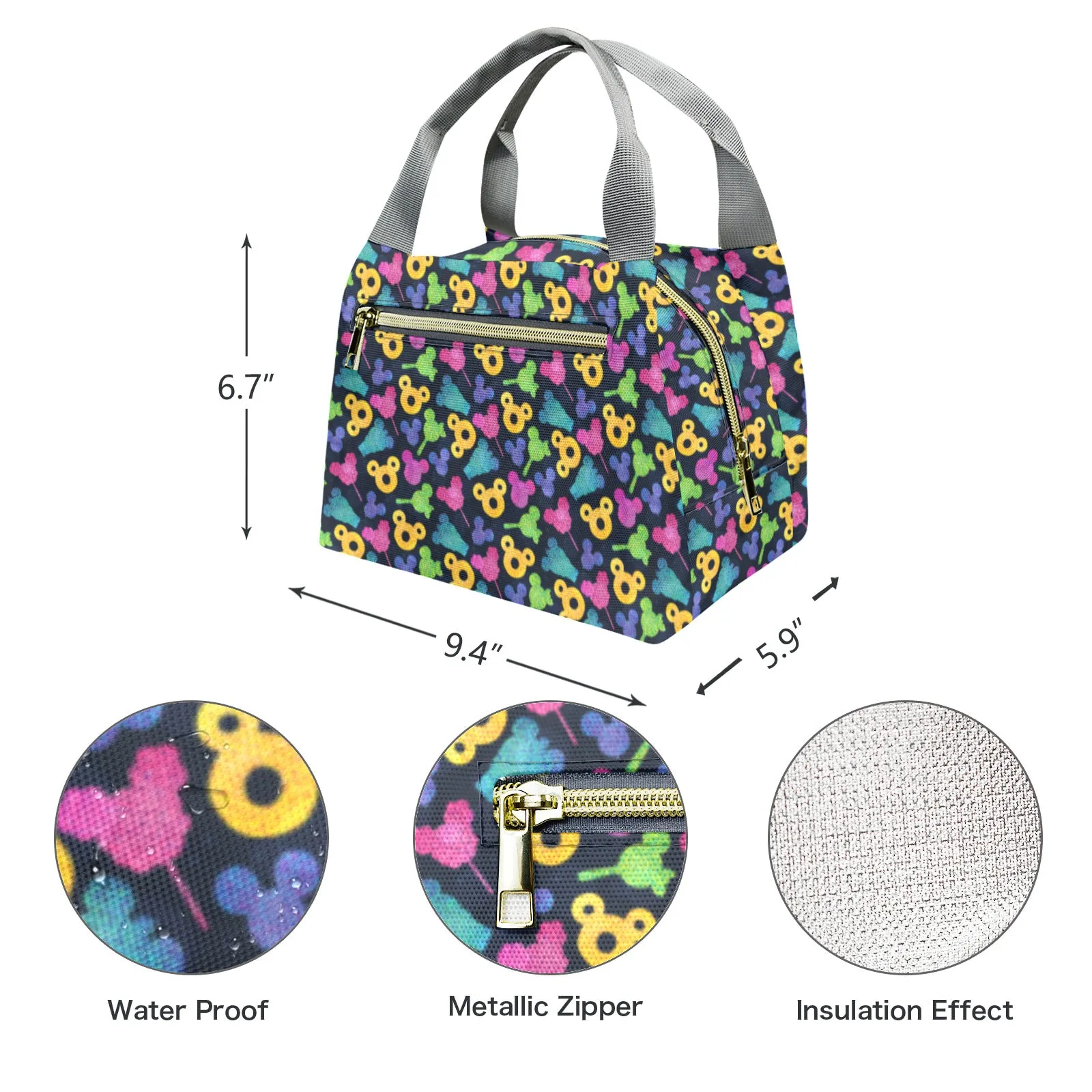 Glitter Park Snacks Portable Lunch Bag