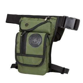 HaoShuai 325 Multi-Function Nylon Leg Bag Mountaineering Outdoor Travel Sports Convenient Waist Bag(Army Green)