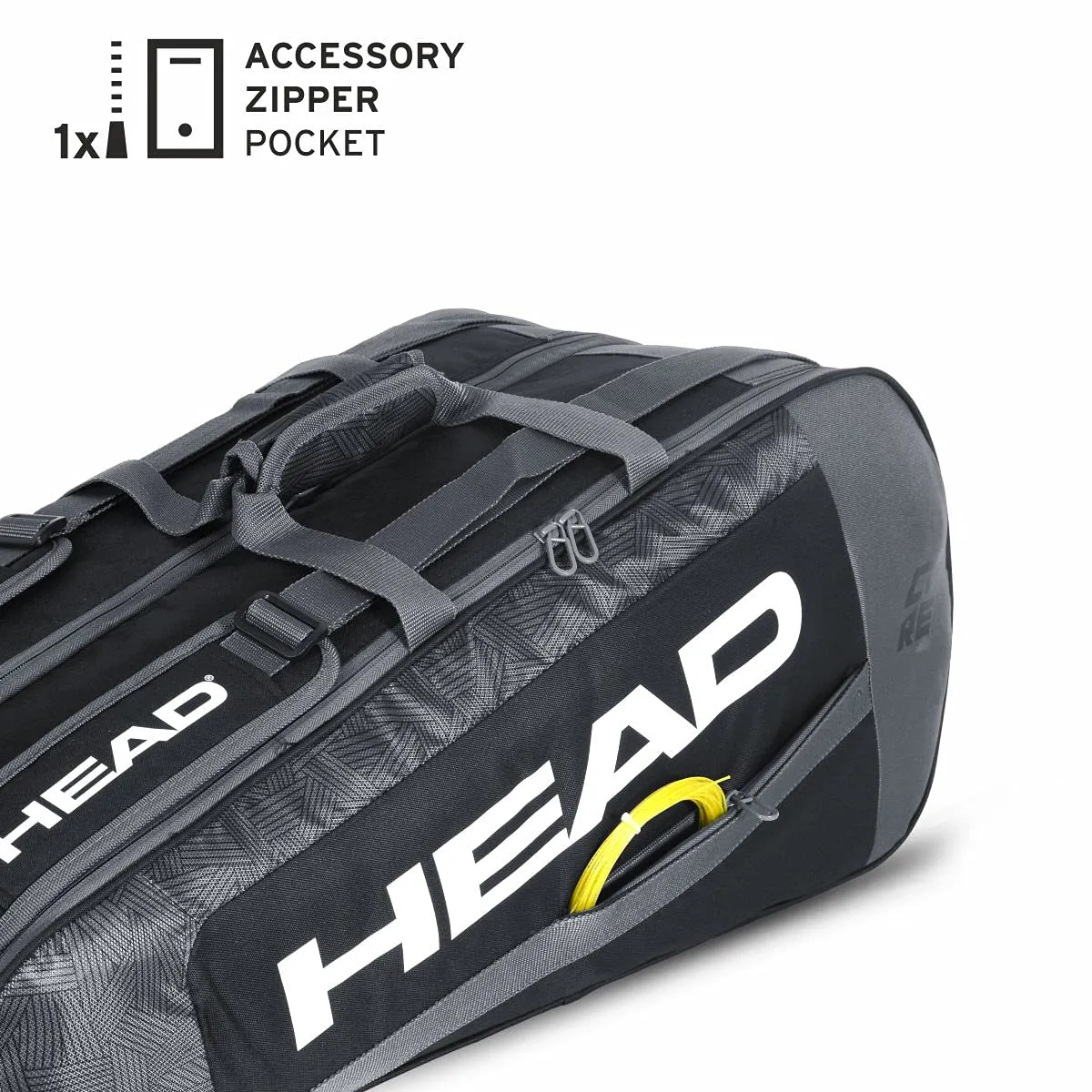 Head Core 9R Supercombi Tennis Kitbag - (Black/White)