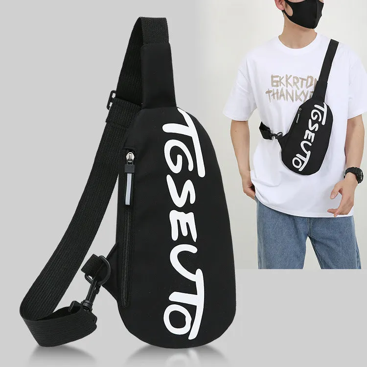 High Beauty Couple Sports Chest Bag Portable Outdoor One Shoulder Crossbody Bag 2023 New Letter Design Backpack