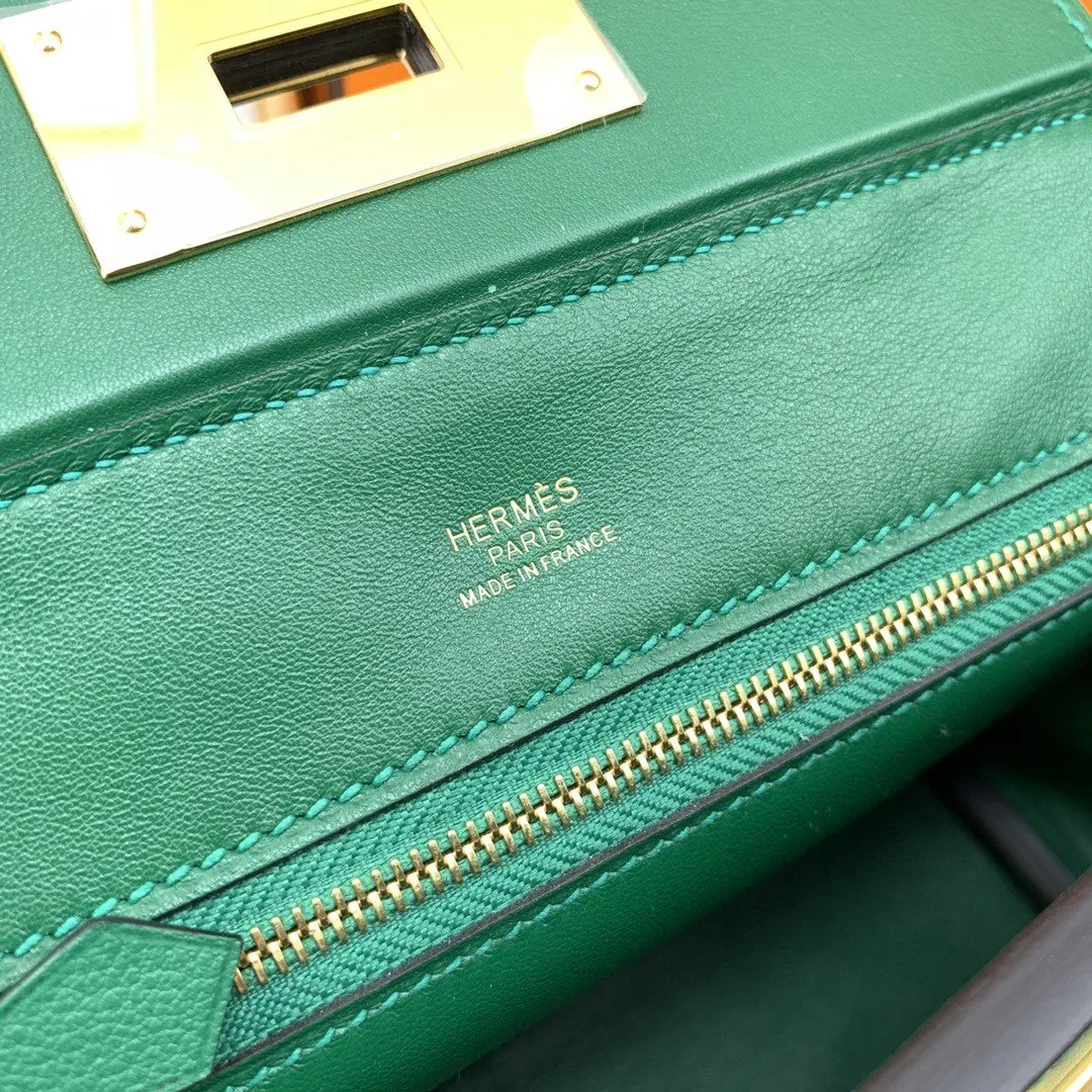 HM 24/24 Mini Evercolor Swift Green For Women, Women’s Handbags, Shoulder Bag 8.2in/21cm