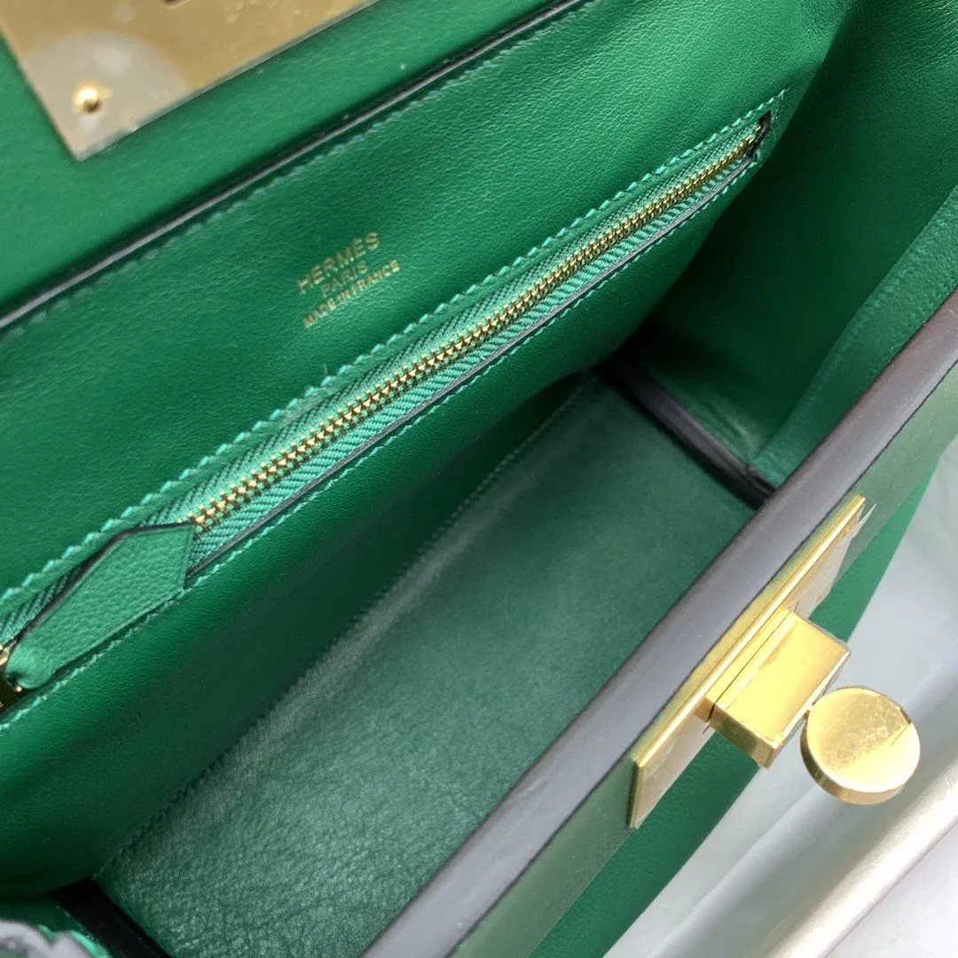 HM 24/24 Mini Evercolor Swift Green For Women, Women’s Handbags, Shoulder Bag 8.2in/21cm