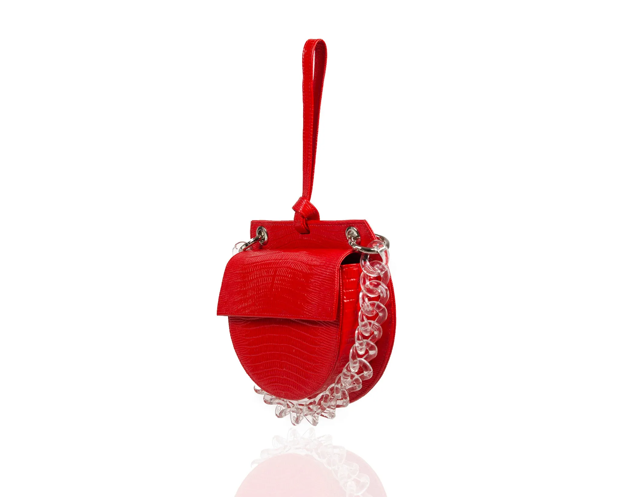 Hot Red Semi Round Tania Bag