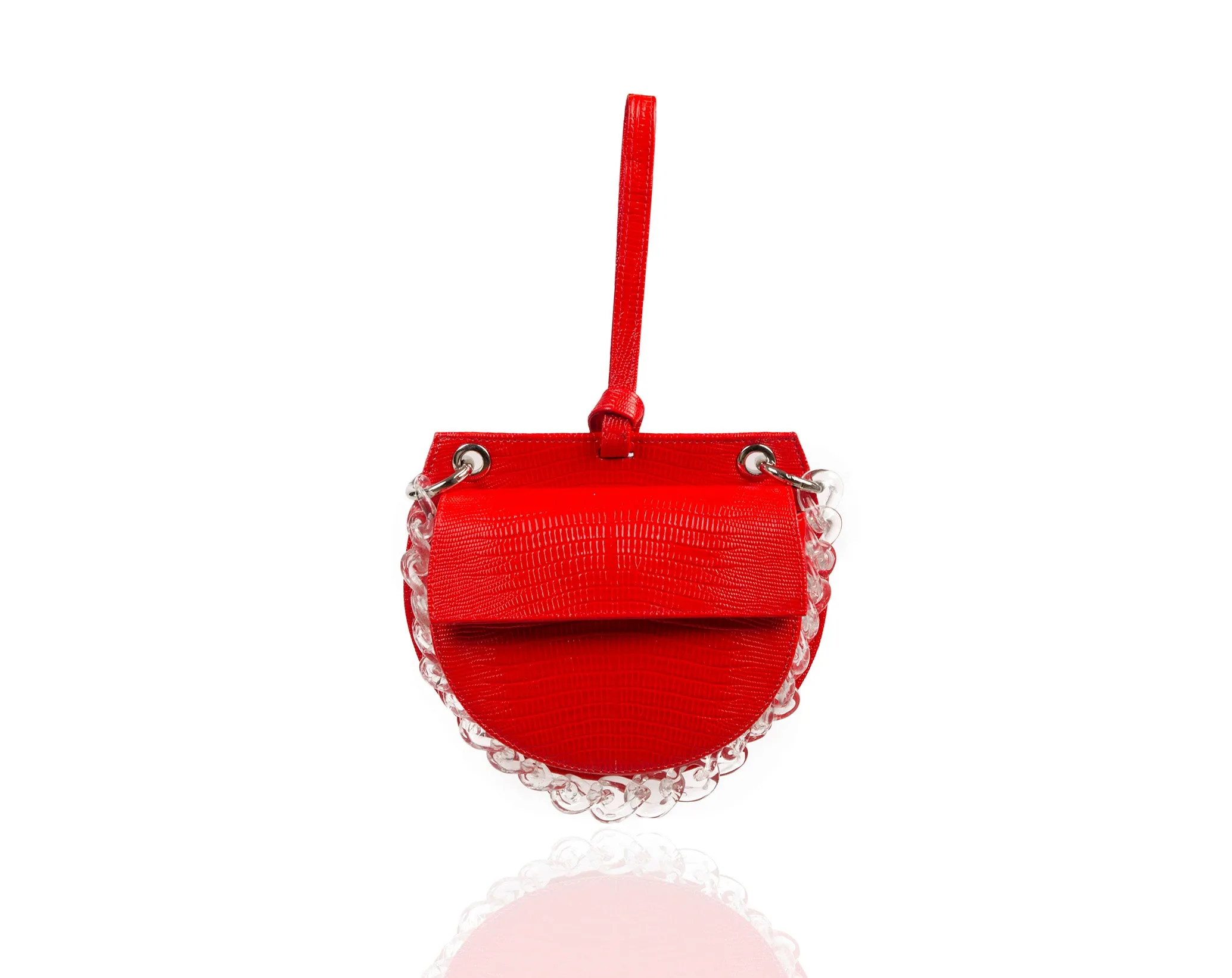 Hot Red Semi Round Tania Bag