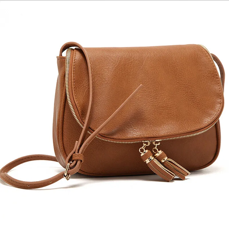 Hot Sale Tassel Women bag Leather Handbags Cross Body Shoulder Bags Fashion Messenger Bag 5 Colors Available Bolsas femininas