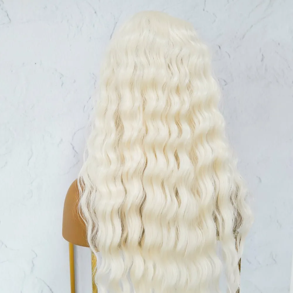 KAYLA White Blonde Fringe Wig