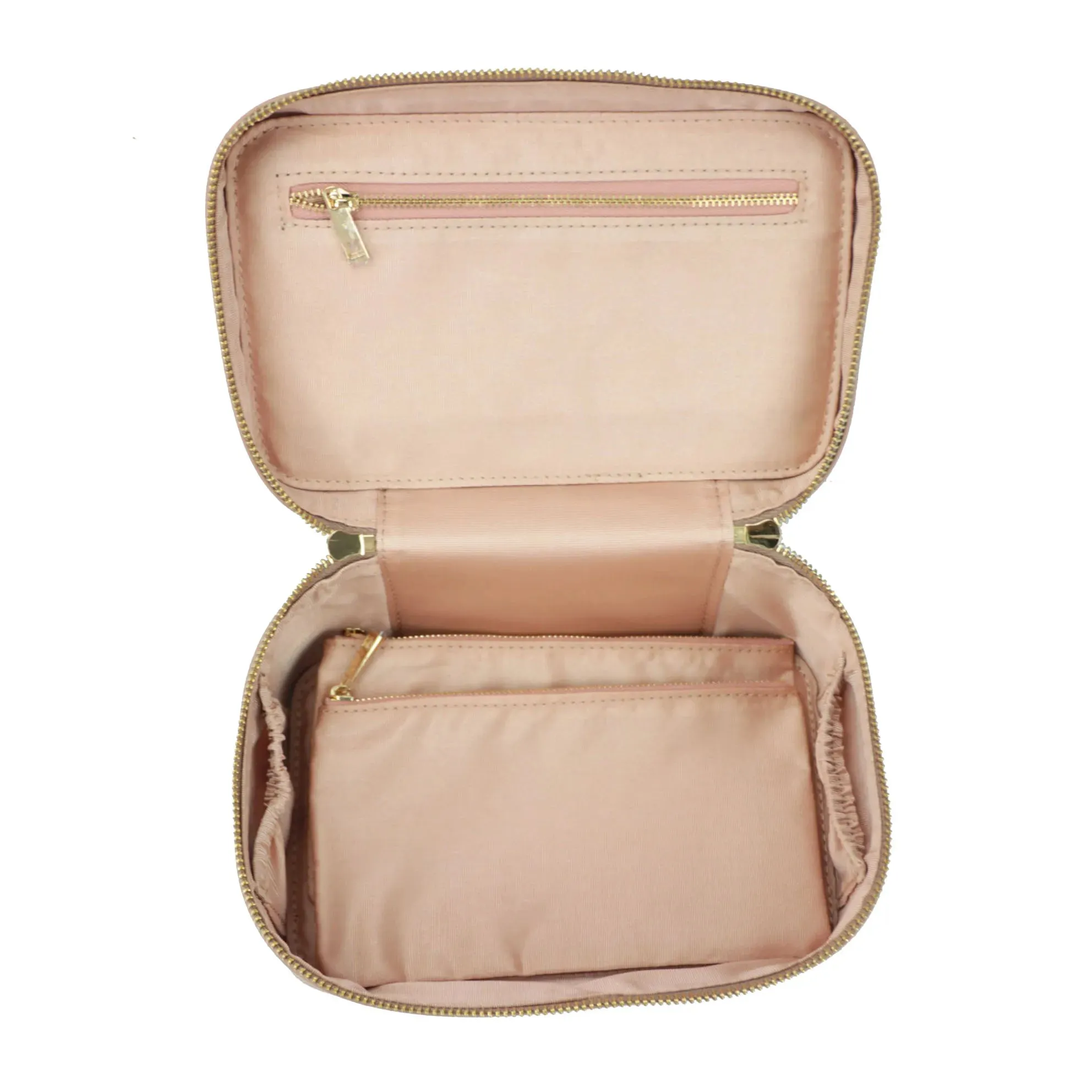 Ladies Split Leather Travel Toiletry/ Make Up Case Bag