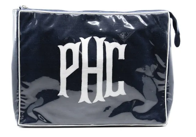 Large Clutch with Fancy White Letters