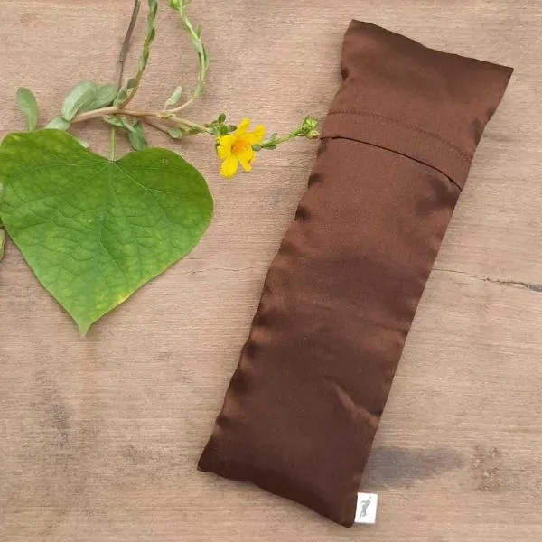 Lavender Eye Pillow Yoga Meditation Silk I Nidra Chocolate