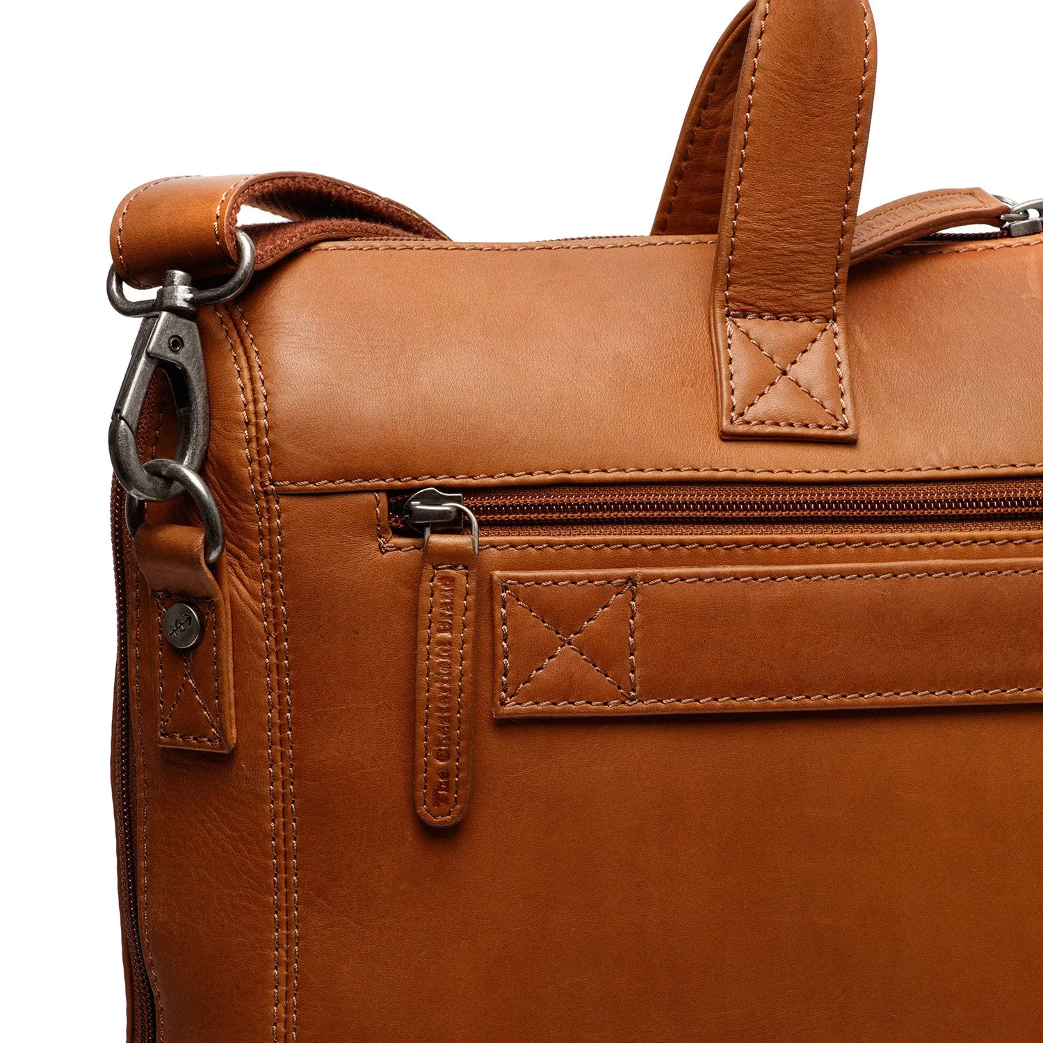 Leather Laptop Bag Cognac Levanto