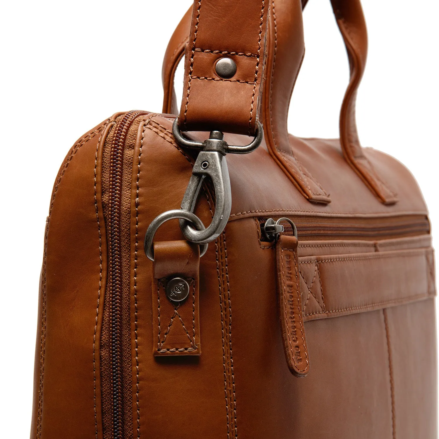 Leather Laptop Bag Cognac Levanto