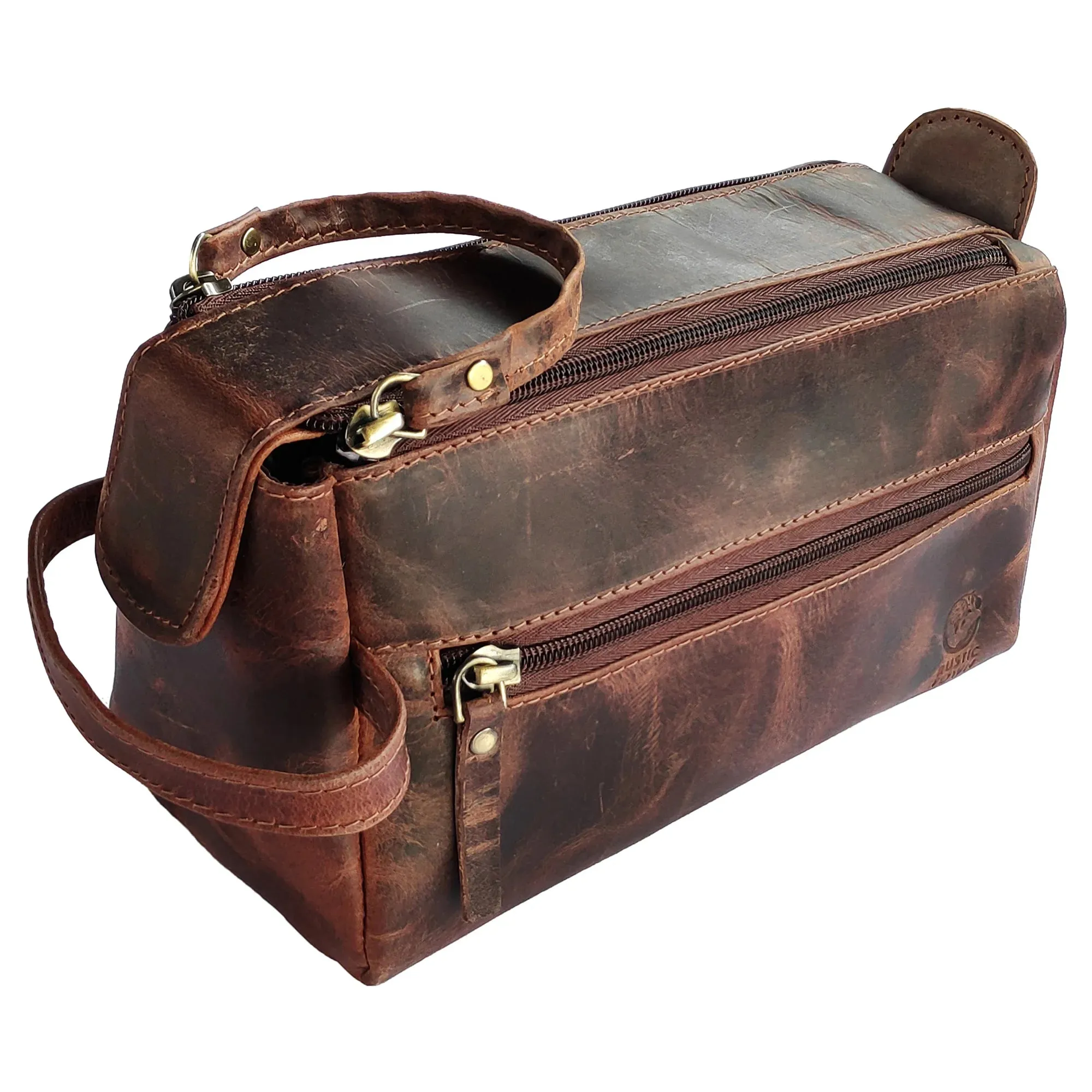 Leather Toiletry Bag for Men (Walnut Brown * 36 pcs)