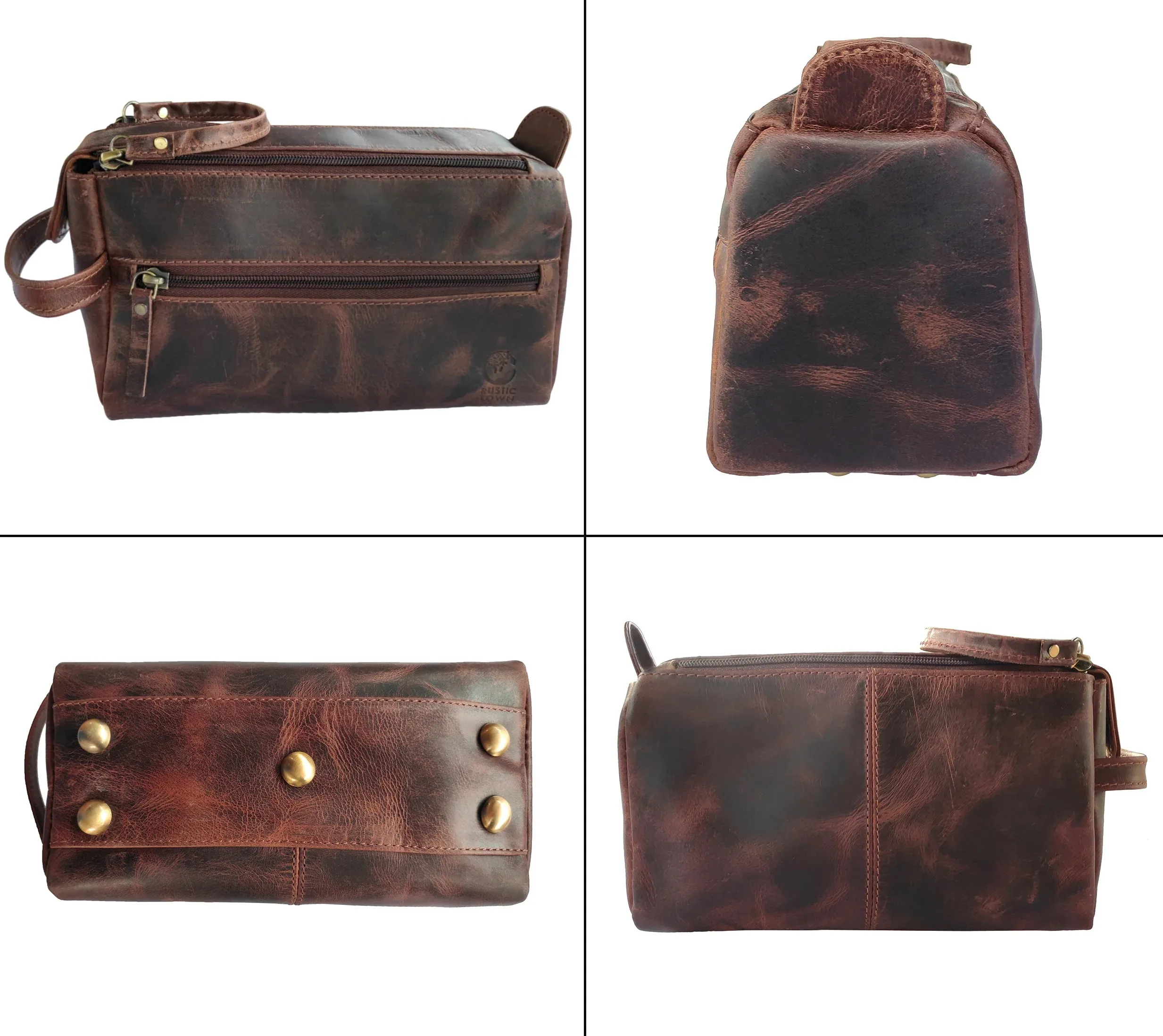 Leather Toiletry Bag for Men (Walnut Brown * 36 pcs)