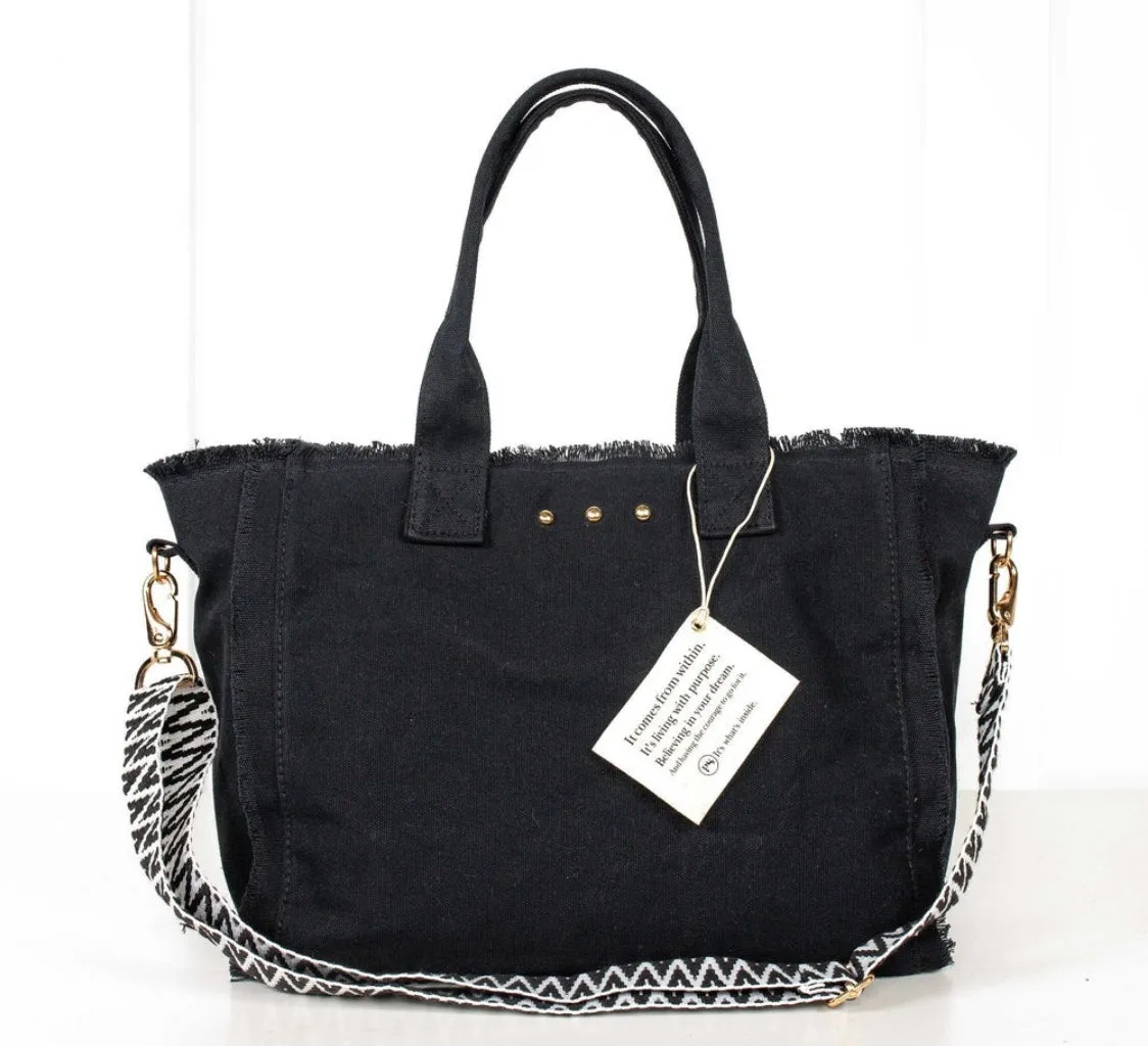 Luna fringe tote