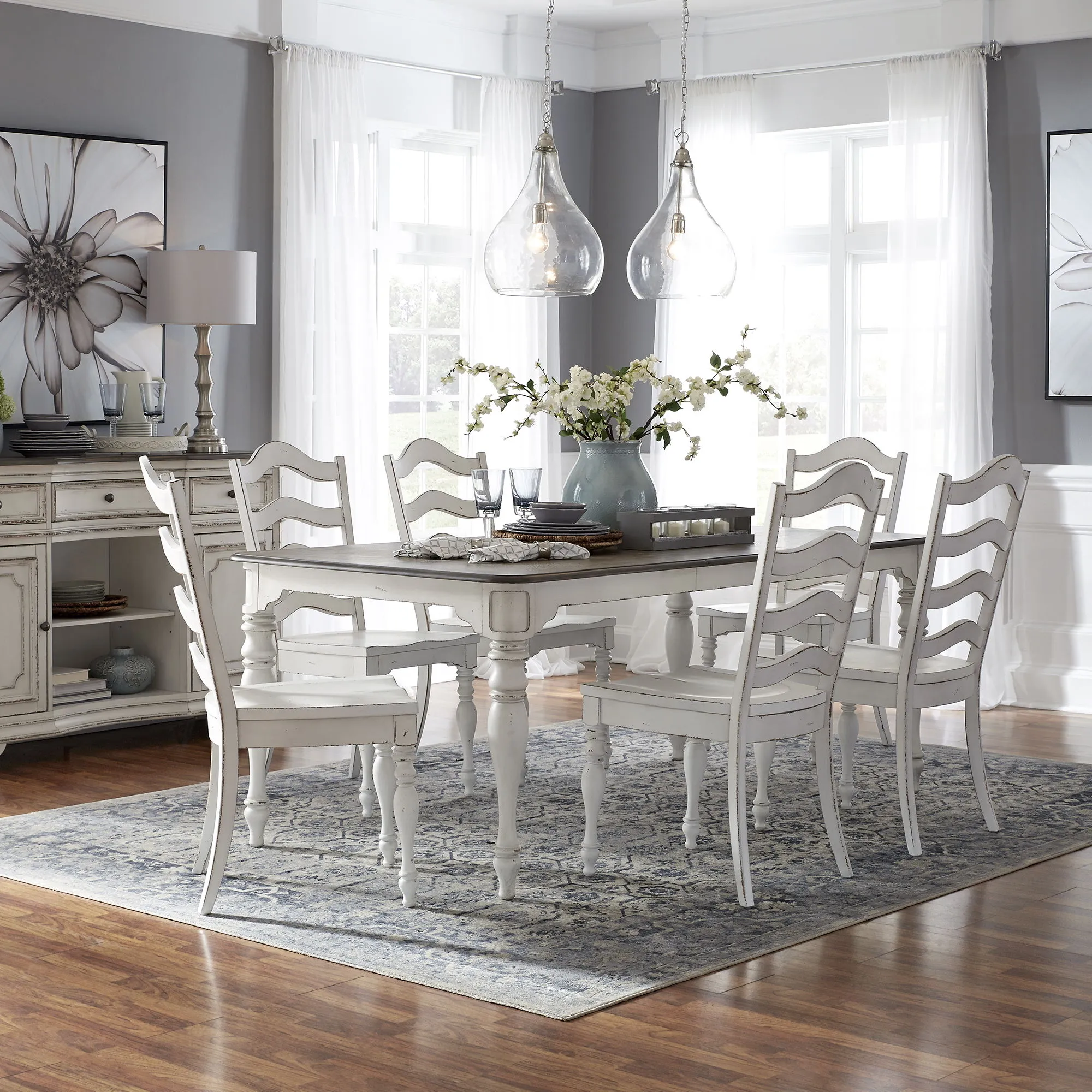 Magnolia Manor - Leg Table Set