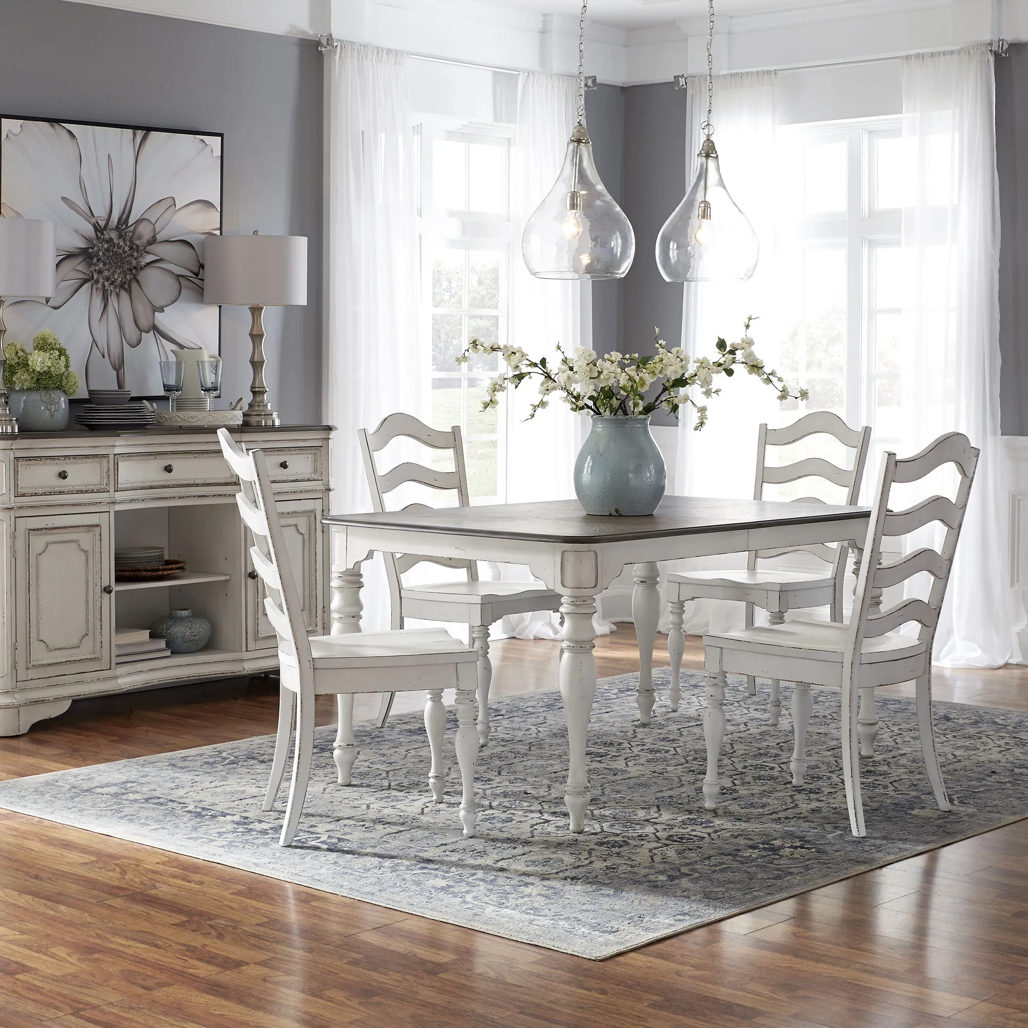 Magnolia Manor - Leg Table Set