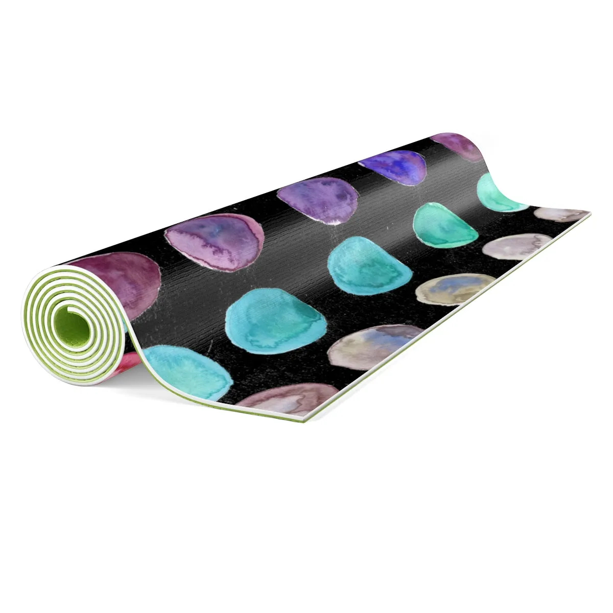 Maki Cute Polka Dot Colorful Yoga Mat Yoga Bag Full 2-Piece Set - Made in USA