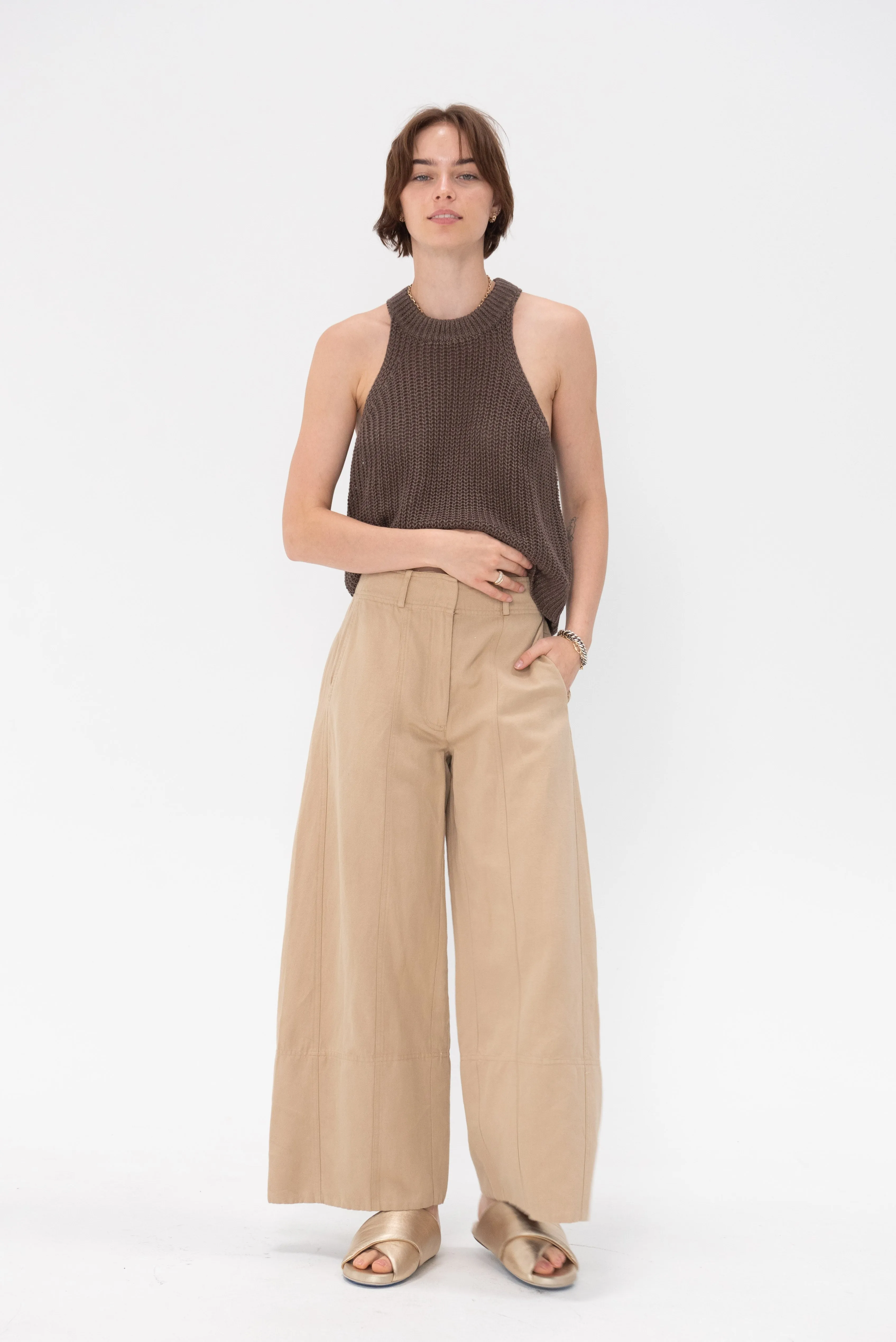 Malou Wide Let Pant, Dessert