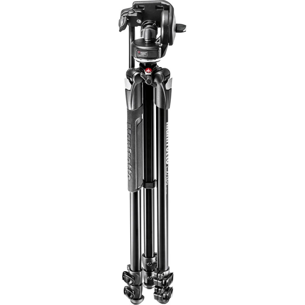 Manfrotto 290 Xtra Aluminum Tripod with 128RC Micro Fluid Video Head | Black