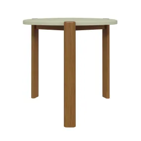 Manhattan Comfort Mid-Century Modern Gales End Table with Solid Wood Legs in Pistachio Green