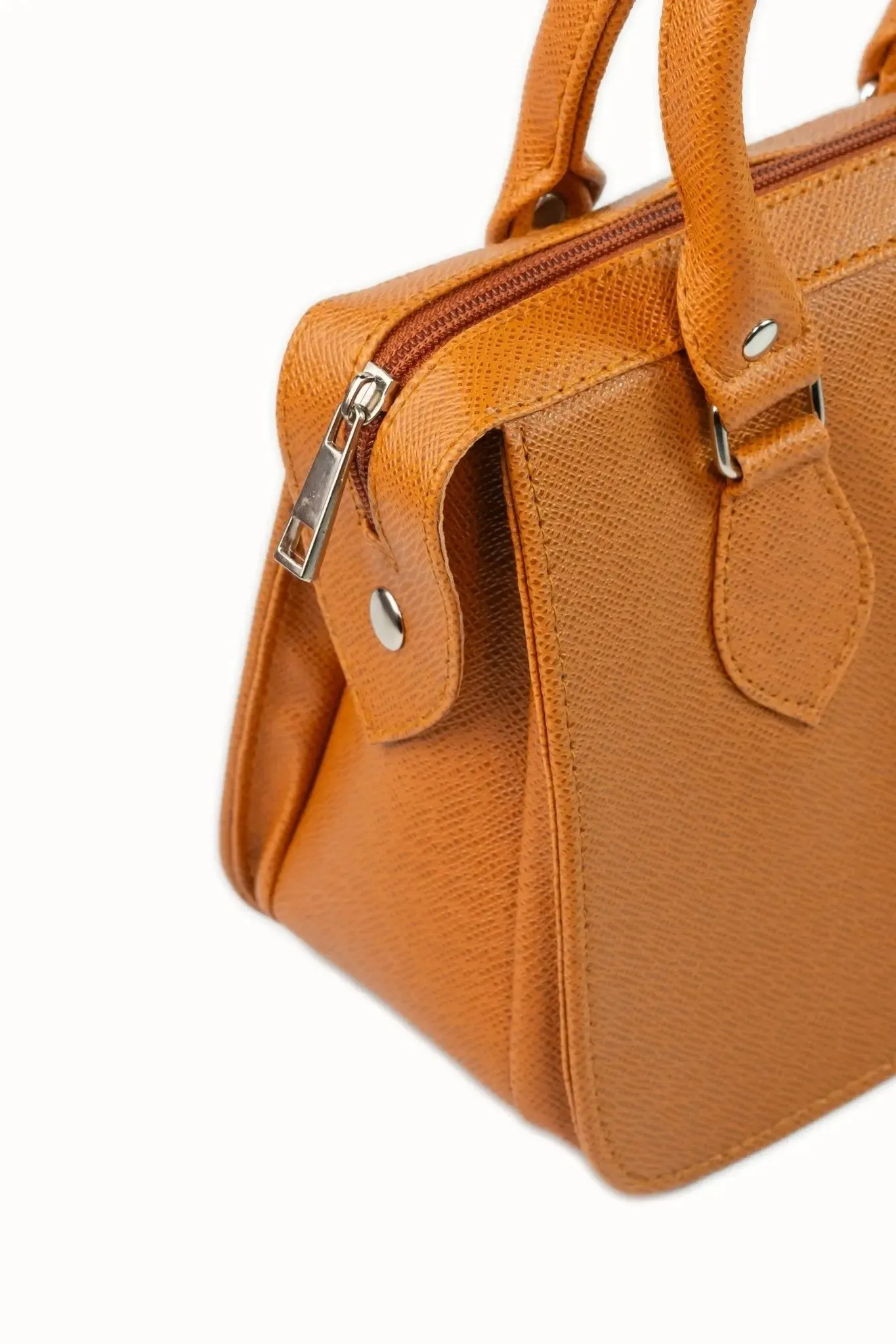 MARGAUX Top Handle Sling Bag in Tan Brown