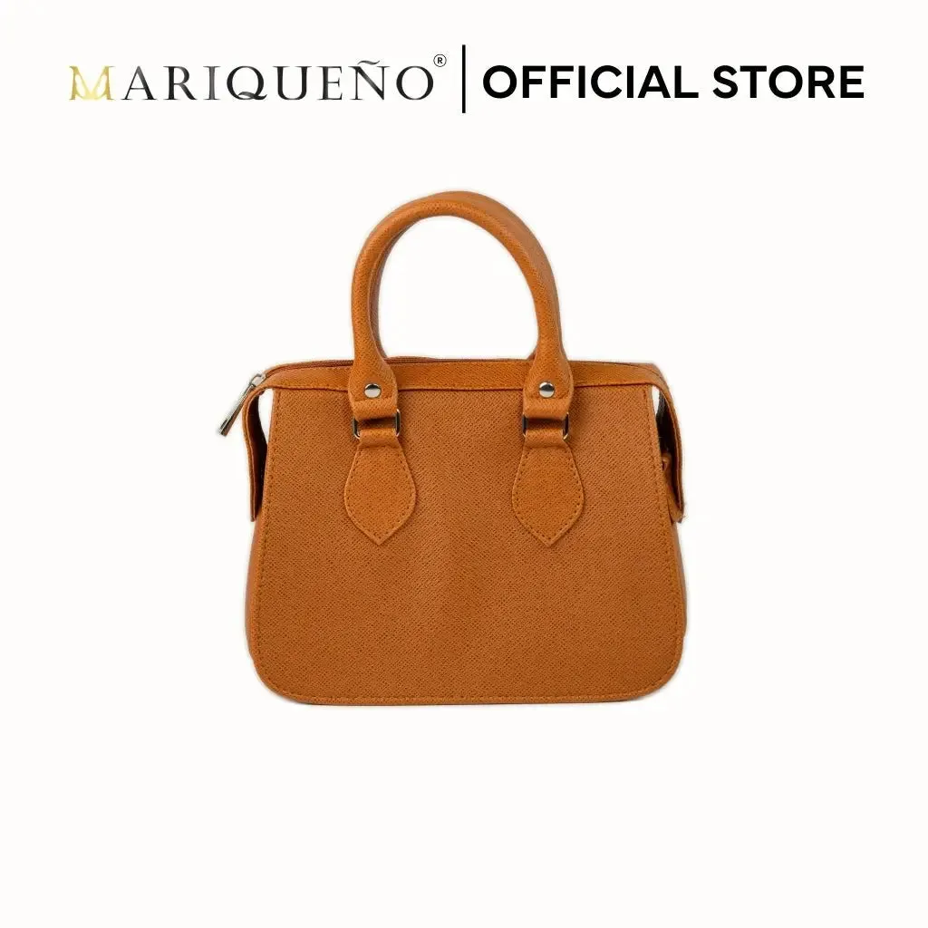 MARGAUX Top Handle Sling Bag in Tan Brown