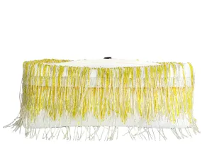 Mark Cross Frame XL Clutch with Beaded Fringe