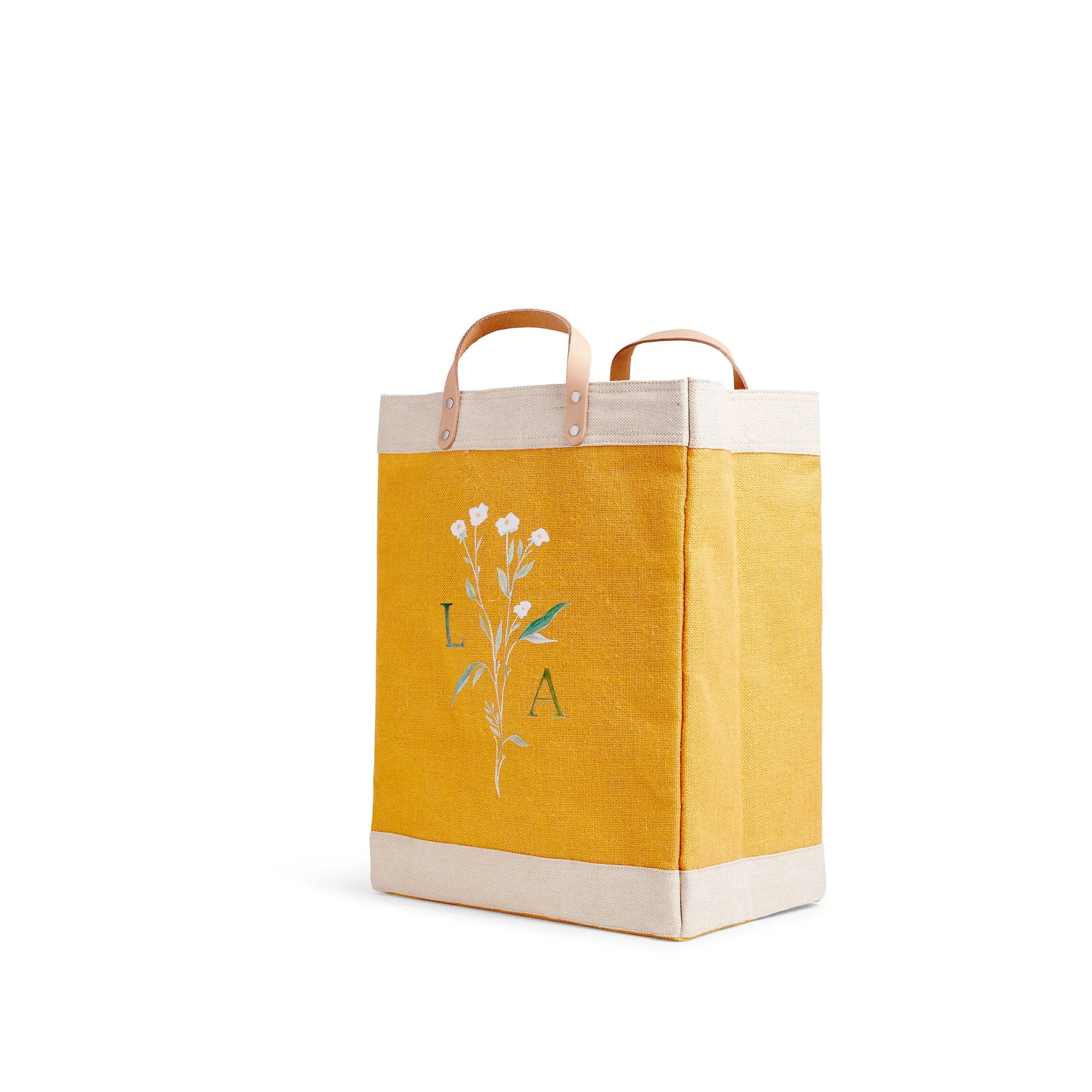 Market Bag in Gold Wildflower by Amy Logsdon