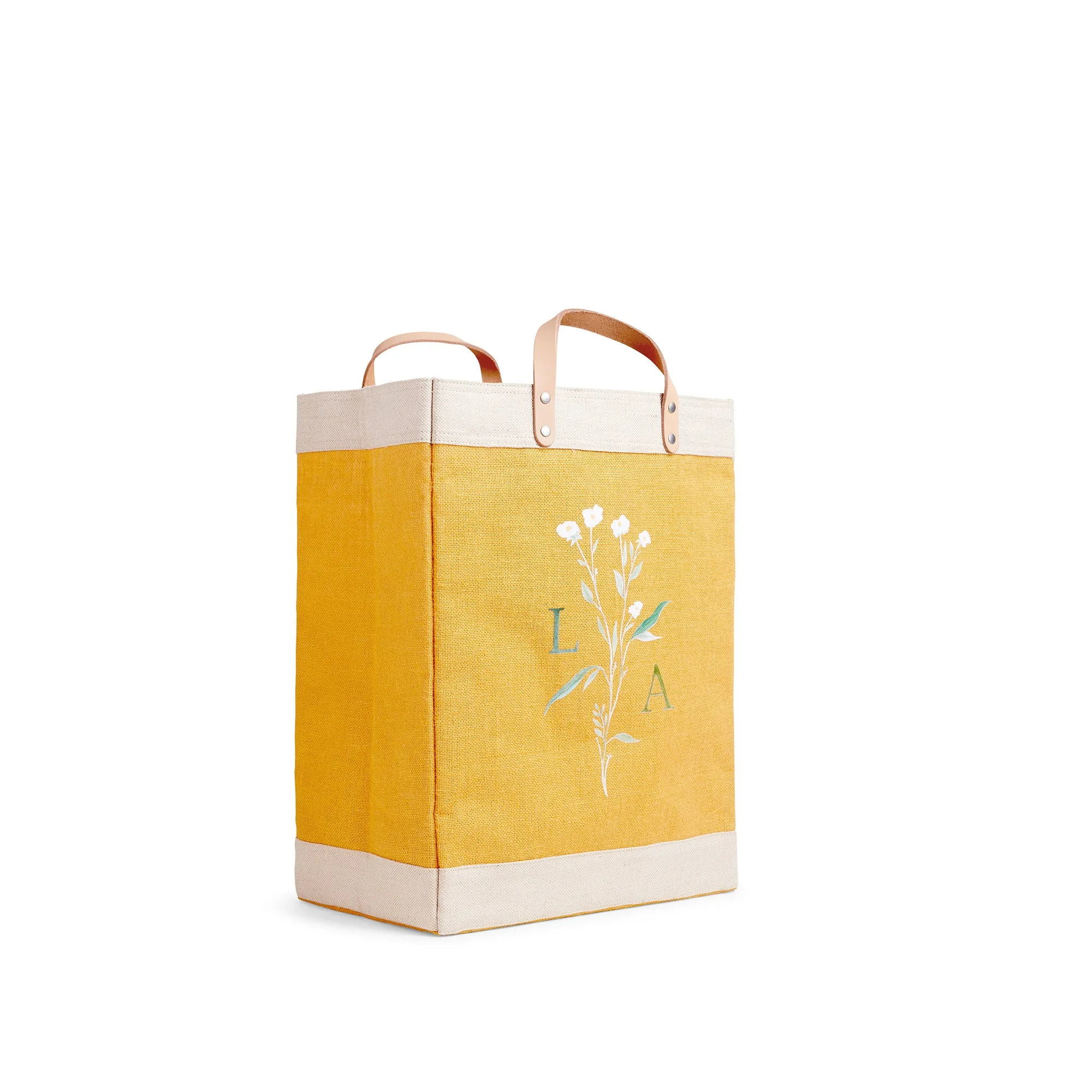 Market Bag in Gold Wildflower by Amy Logsdon