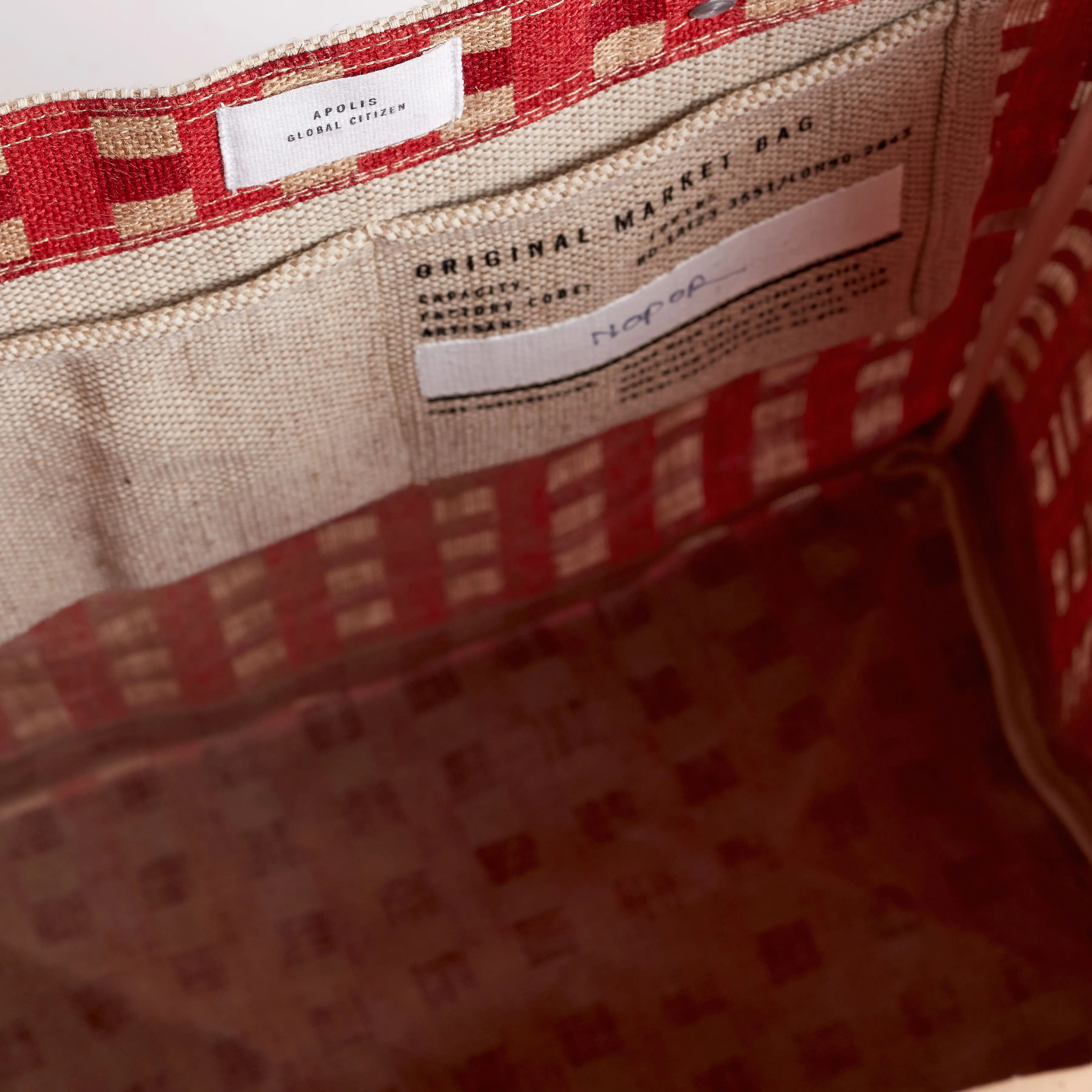 Market Bag in Red Gingham