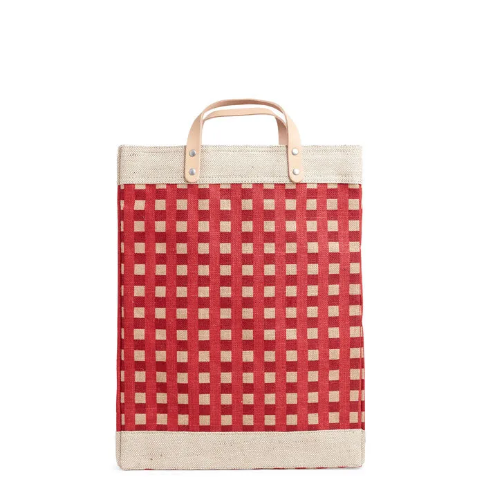 Market Bag in Red Gingham