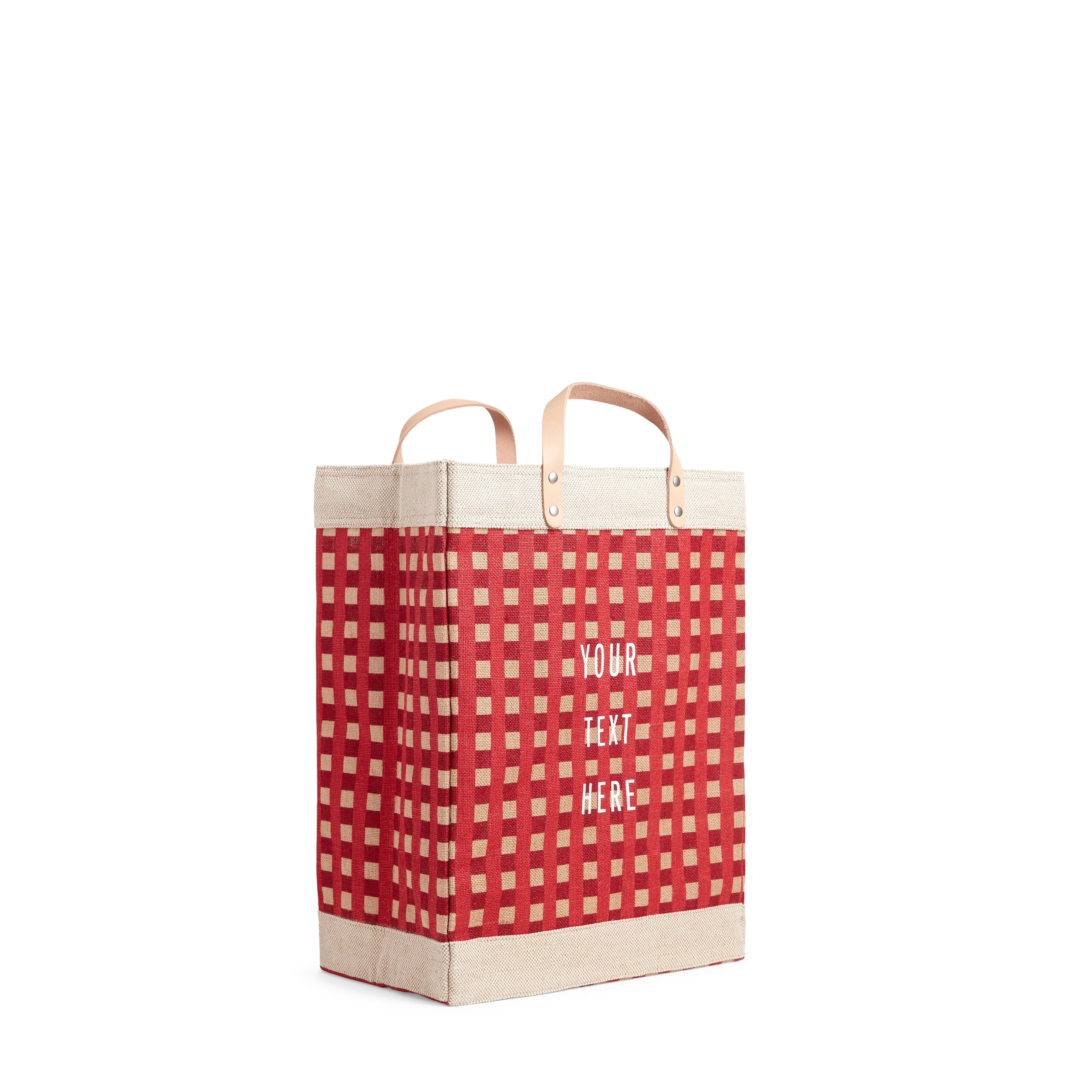 Market Bag in Red Gingham