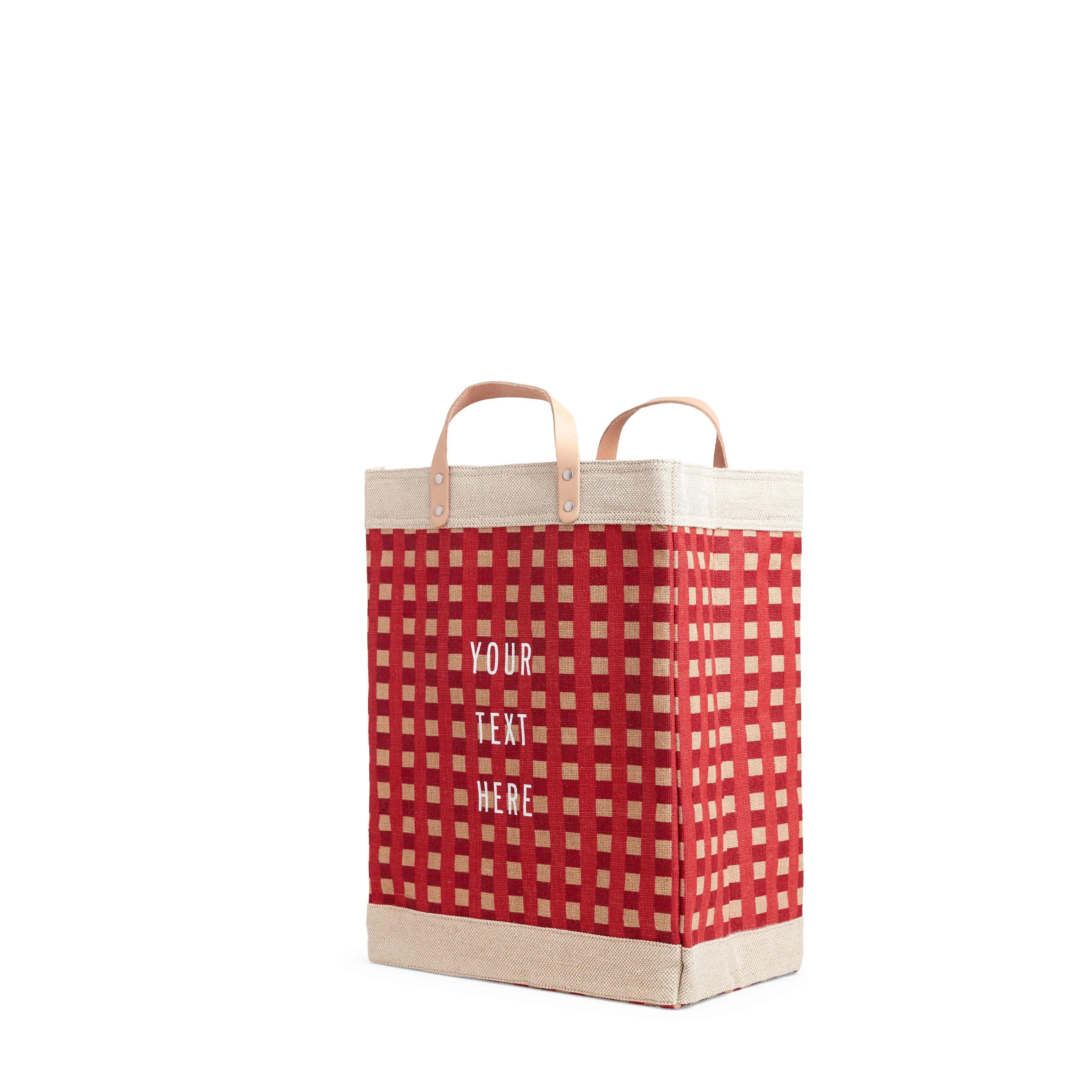 Market Bag in Red Gingham