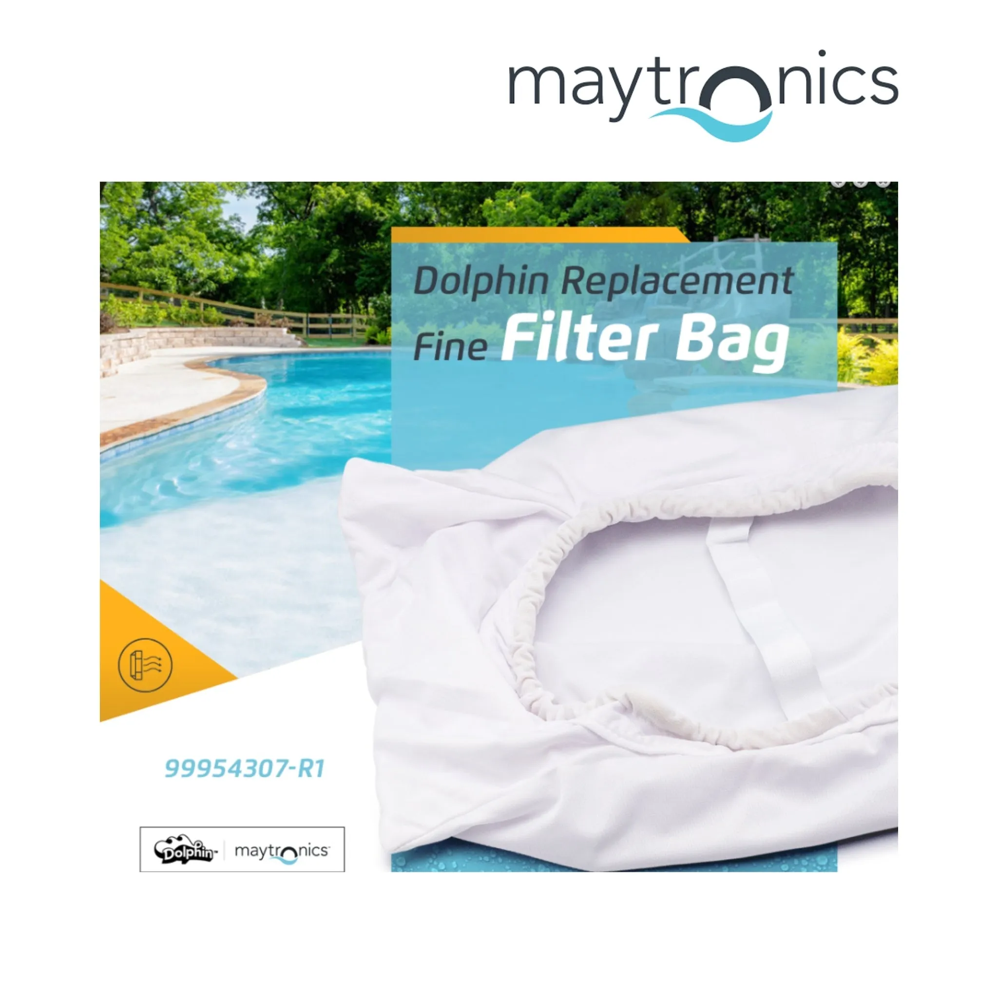 Maytronics 70 Micron Filter Bag | Dolphin Filter Bag Replacement | 99954307-R1