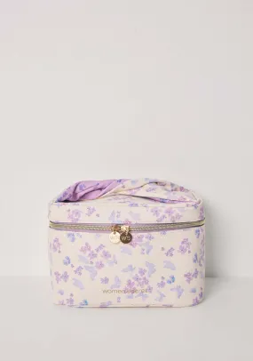 Medium floral print chest toiletry bag - Pink