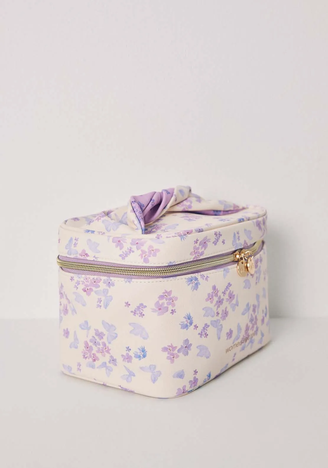 Medium floral print chest toiletry bag - Pink